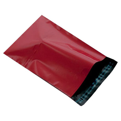 RED - MAILING BAGS PLASTIC POLYTHENE MAIL POLY BAGS (60 MICRON/240 GAUGE) STRONG SELF SEAL